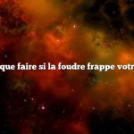 Question : que faire si la foudre frappe votre maison ?